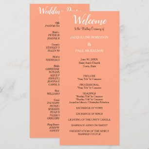 Cantaloupe-Hochzeitsprogramm Programm