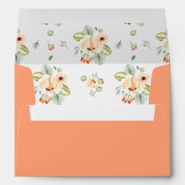 Cantaloupe Peach Floral Pattern Rücksendeadresse