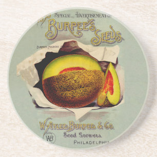 Cantaloupe Seed Advertising Antique Art Untersetzer