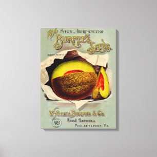 Cantaloupe Seed Advertising Art Antique Leinwanddruck