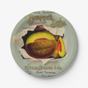 Cantaloupe Seed Advertising Art Antique Pappteller