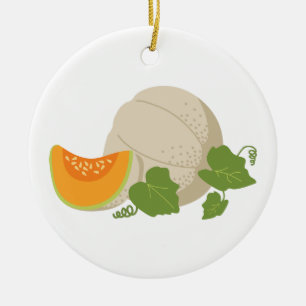 Cantaloupe Vine Keramik Ornament