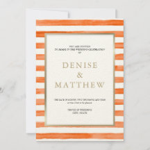 Cantaloupe Watercolor Streifen & Goldbriefe