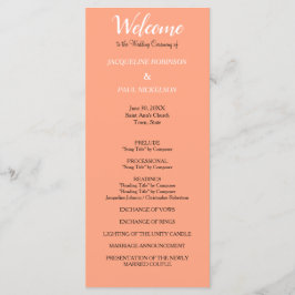 Cantaloupe Wedding Program Programm