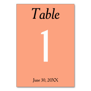 Cantaloupe Wedding Tischnummer