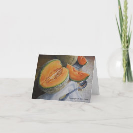 Cantaloupes mit Silberlöffel-Karte Dankeskarte