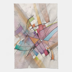 CANTATA in PASTEL MAJOR Abstrakte Kunst Geschirrtuch