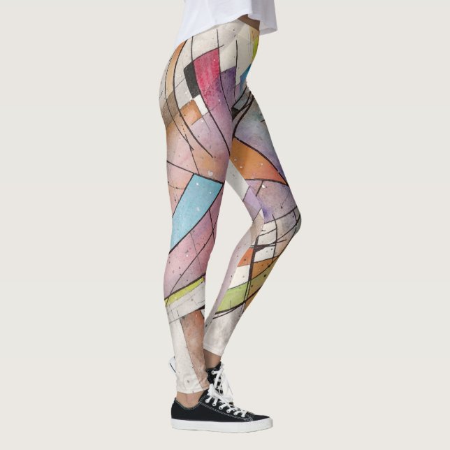 CANTATA in PASTEL MAJOR Abstrakte Kunst Leggings (Rechts)