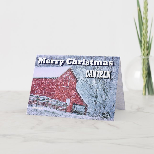 Canteen Christmas Card Feiertagskarte (Vorderseite)