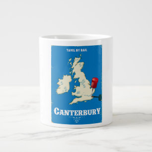 Canterbury Britische Inseln Vintages Bahnplakat Jumbo-Tasse