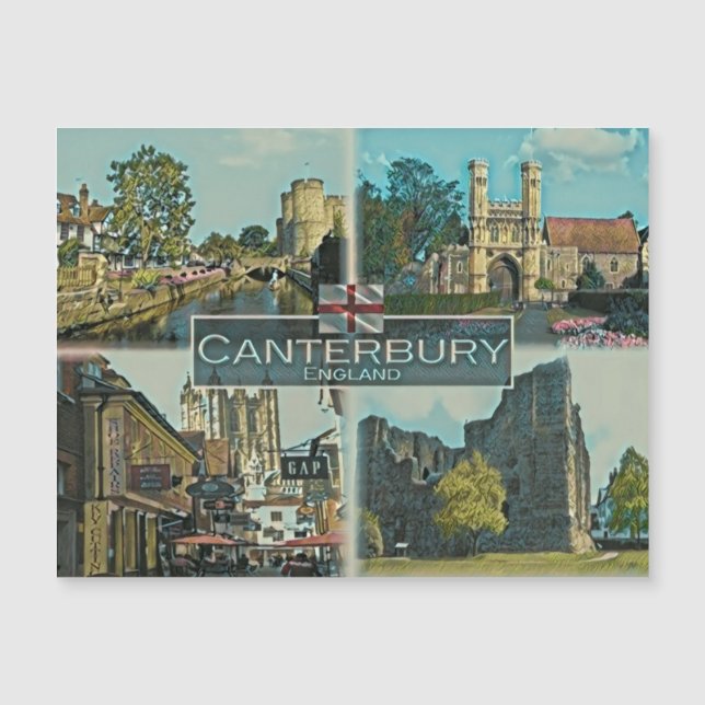 Canterbury - England - Europa - Magnetkarte (Vorderseite)