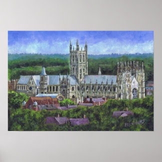 Canterbury Kathedrale aus der Ferne Poster