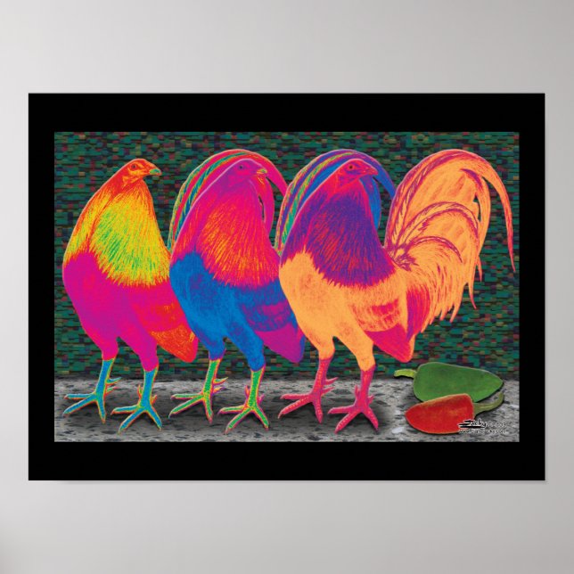 Cantina Roosters Poster (Vorne)