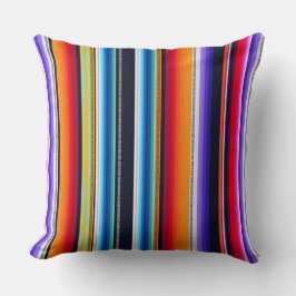 Cantina serape stripes multicolor pattern kissen