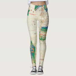 Cantino Planisphere 1502 Leggings