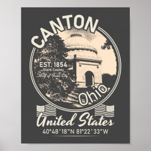 CANTON CITY - OHIO VINTAG POSTER