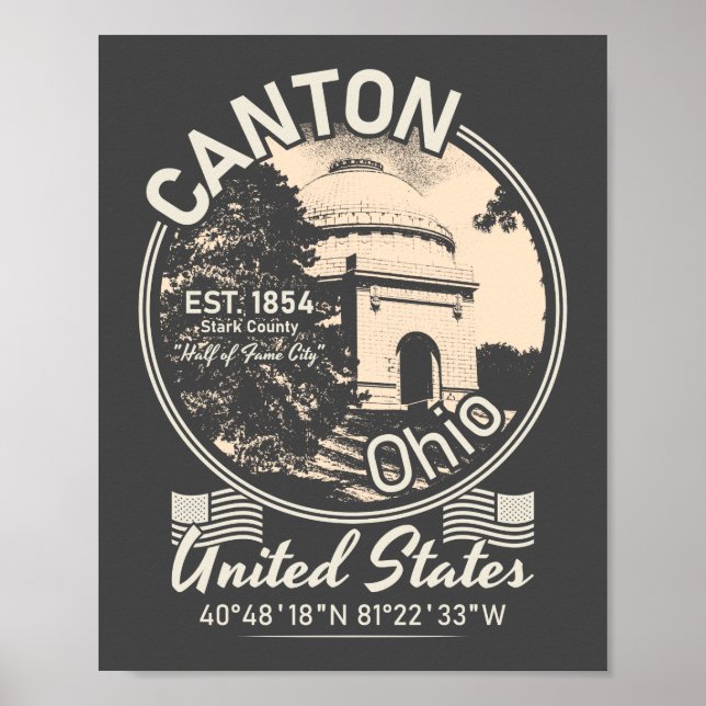 CANTON CITY - OHIO VINTAG POSTER (Vorne)