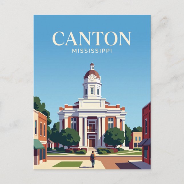 Canton Courthouse Square USA Postkarte (Vorderseite)