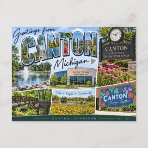 Canton Michigan Postkarte