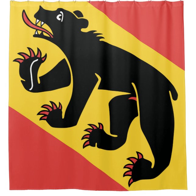 Canton of Bern flag Switzerland symbol Duschvorhang (Vorderseite)