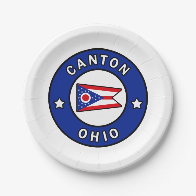 Canton Ohio Pappteller (Vorderseite)