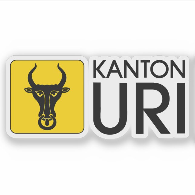 Canton Uri logo, Schweiz Aufkleber (Vorderseite)
