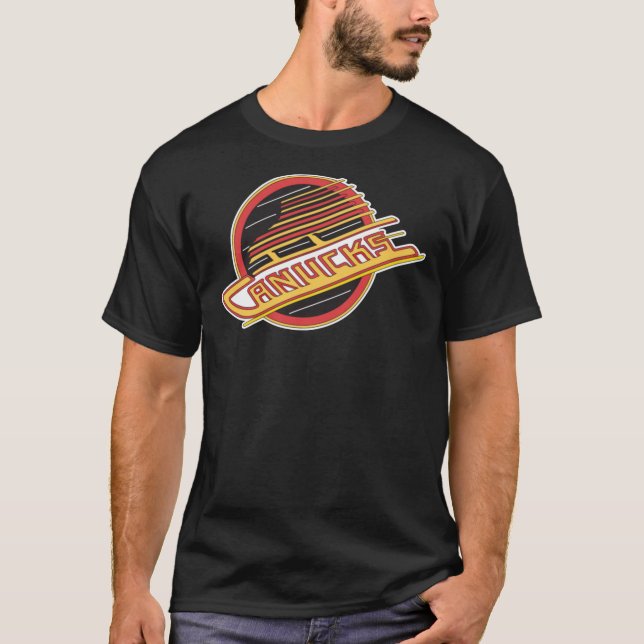 Canucks Retro-Rückhockey-Skate Klassischer T - Shi T-Shirt (Vorderseite)
