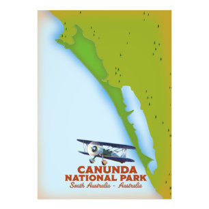 Canunda National park South australia Karte Fotodruck