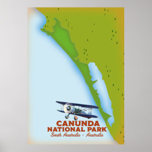 Canunda National park South australia Karte Poster