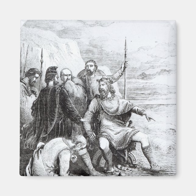 Canute, die die Flatterie seiner Courtiers belegen Magnet (Vorne)