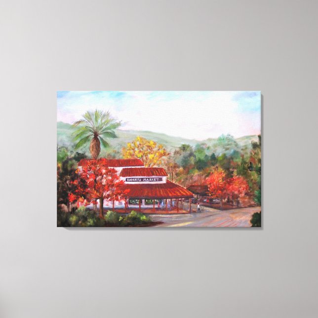 Canvas Druck von Roberts' Market in Woodside paint Leinwanddruck (Vorderseite)
