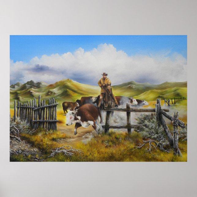 Canvas drucken Ölgemälde auf dem Runner Poster (Vorne)