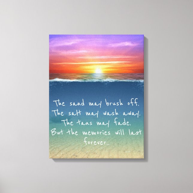 Canvas für Sunset-Speicher-Quote Leinwanddruck (Vorderseite)