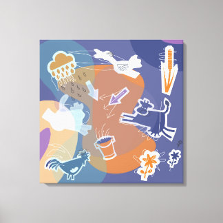 canvas koeien buiten leinwanddruck