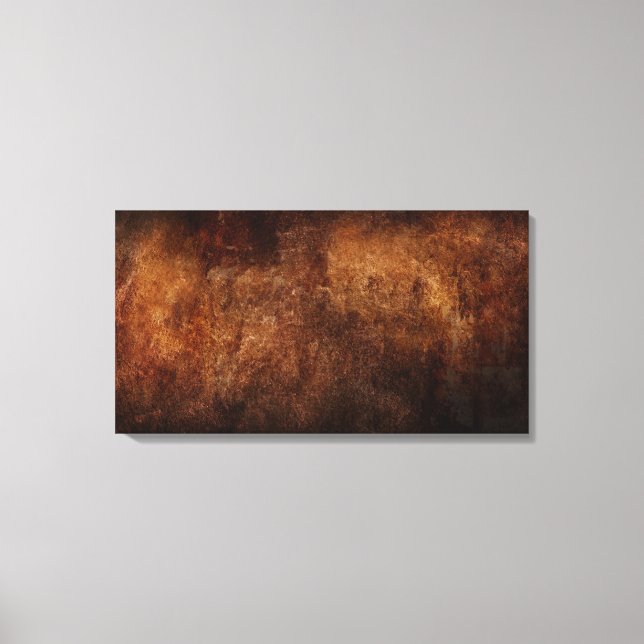 Canvas Print - Abstrakt getexturierter Rostbraun B Leinwanddruck (Vorderseite)