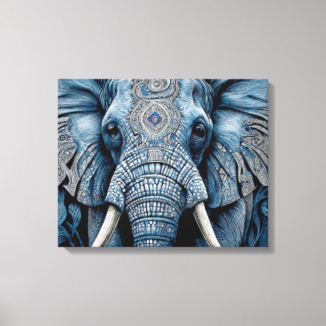 Canvas Print: African Blue Elephant Leinwanddruck (Vorderseite)