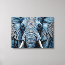 Canvas Print: African Blue Elephant