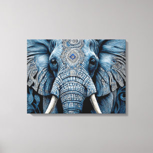 Canvas Print: African Blue Elephant Leinwanddruck