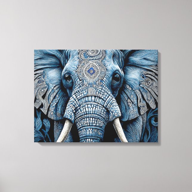 Canvas Print: African Blue Elephant Leinwanddruck (Vorderseite)