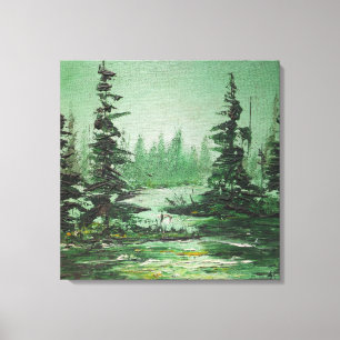 Canvas Print Ann Hayes Painting Green Forest Leinwanddruck