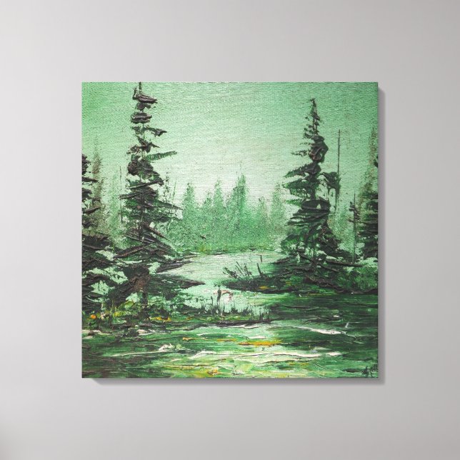 Canvas Print Ann Hayes Painting Green Forest Leinwanddruck (Vorderseite)