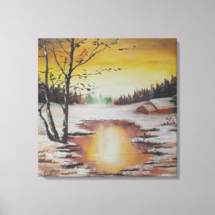 Canvas Print Ann Hayes Painting Winterszene Leinwanddruck