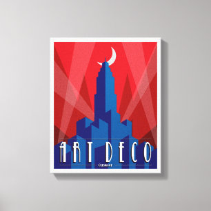 Canvas Print - Art Deco Empire State Gebäude Leinwanddruck