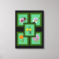 Canvas Print - Ausschneiden von Blume in Rahmen