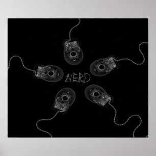 Canvas Print B&W Nerd X-Ray Computer Muse Poster