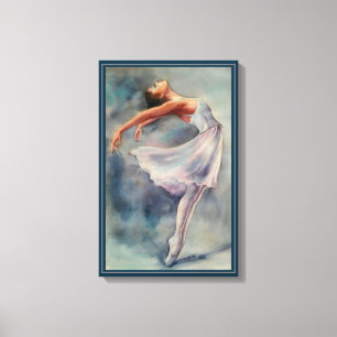Canvas Print - Ballerina Wasserfarben Leinwanddruck