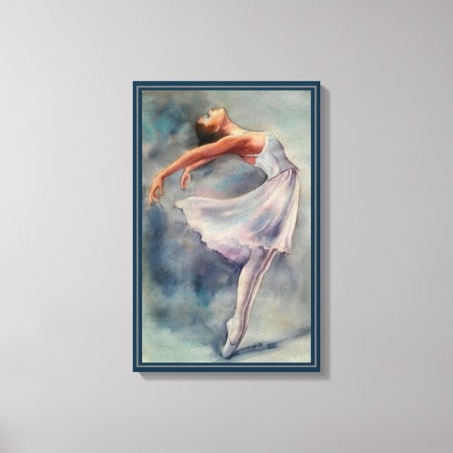 Canvas Print - Ballerina Wasserfarben Leinwanddruck (Vorderseite)