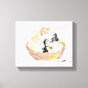 Canvas Print : Basketful of Kitten Leinwanddruck