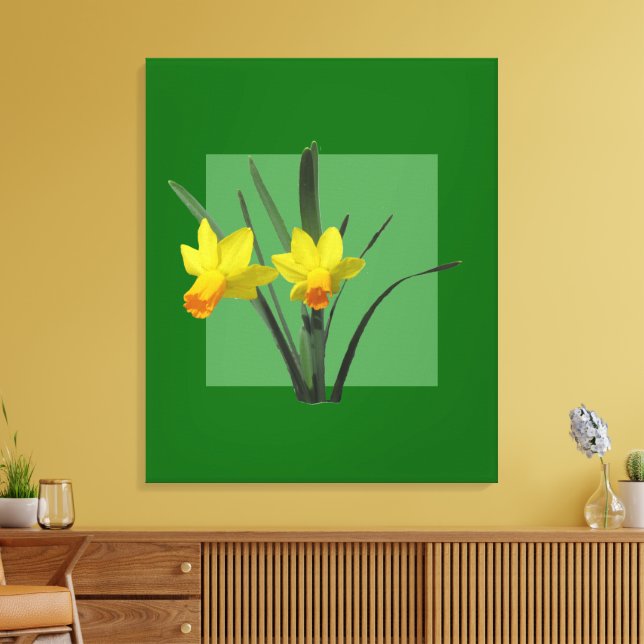 Canvas Print - Daffodien Leinwanddruck (Insitu (Wohnzimmer))
