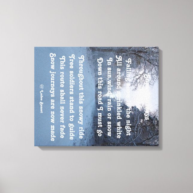 Canvas Print Gedicht Snow Journey by Ladee Basset Leinwanddruck (Vorderseite)